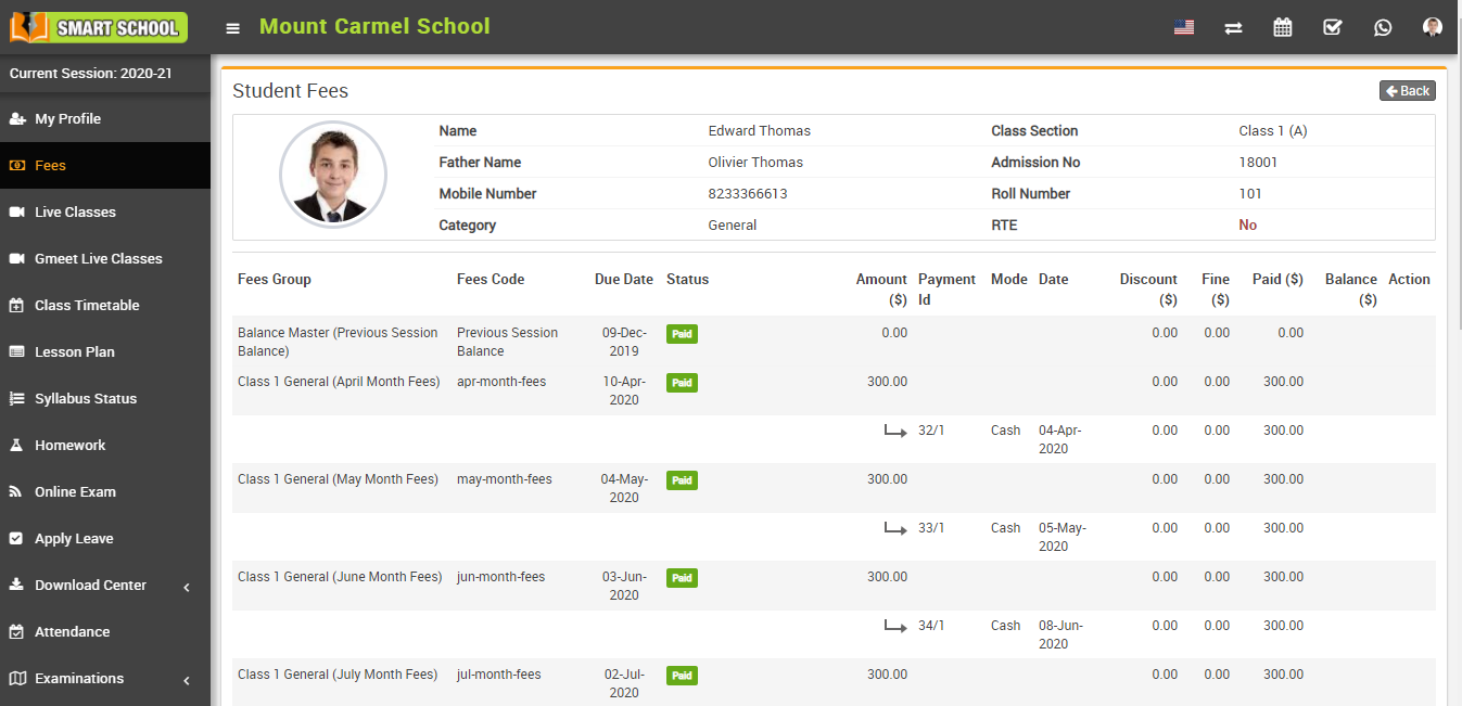 Student fees collection image