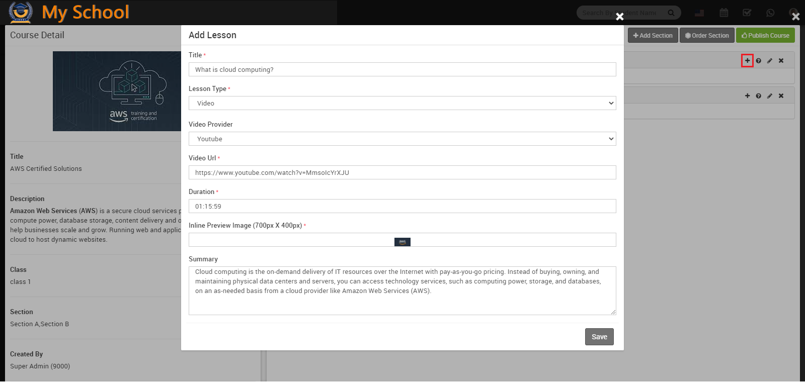 add lesson image
