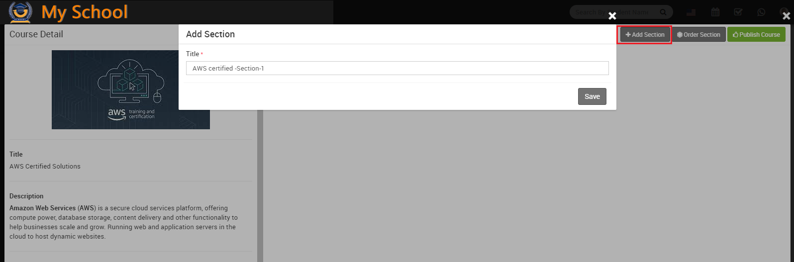 add section image