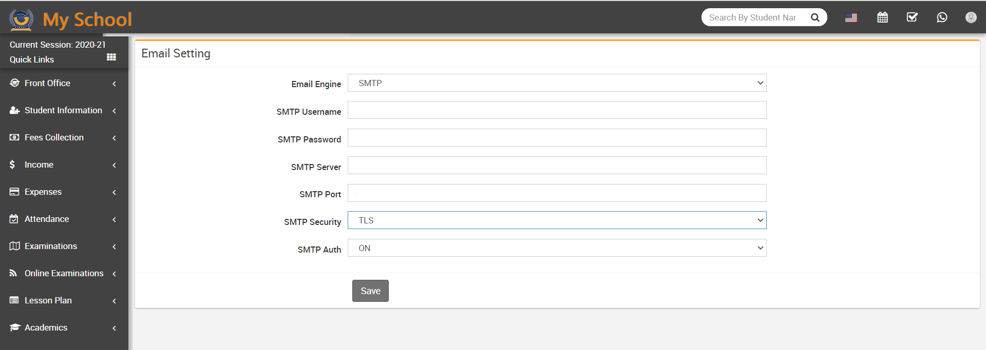 email setting for SMTP image